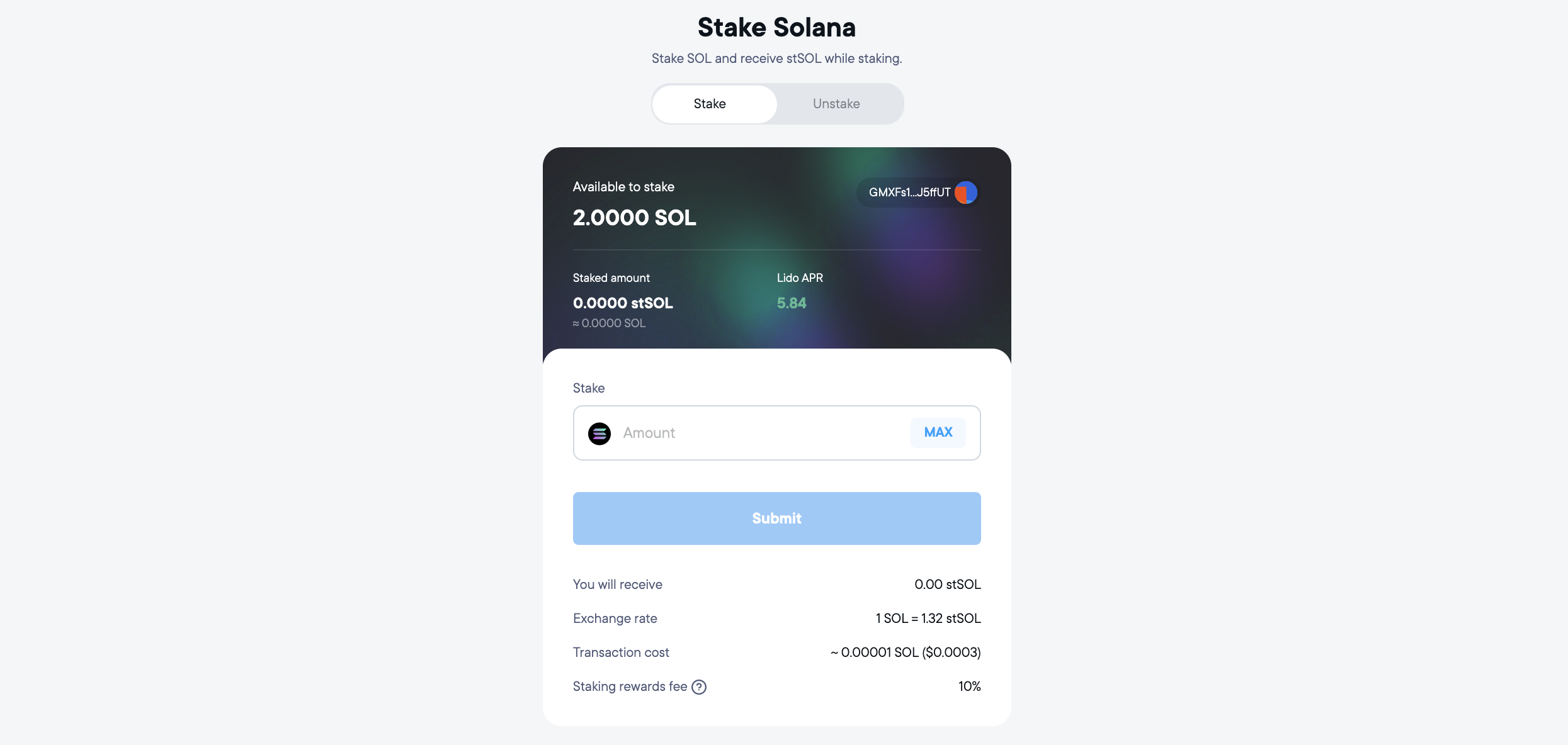 Transaction Parameters